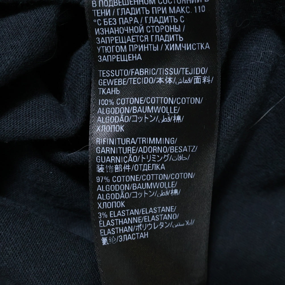 BALENCIAGA(バレンシアガ) 90/10 プリント ダメージ加工 クルーネック半袖Tシャツ カットソー ブラック 641675 TMVH3