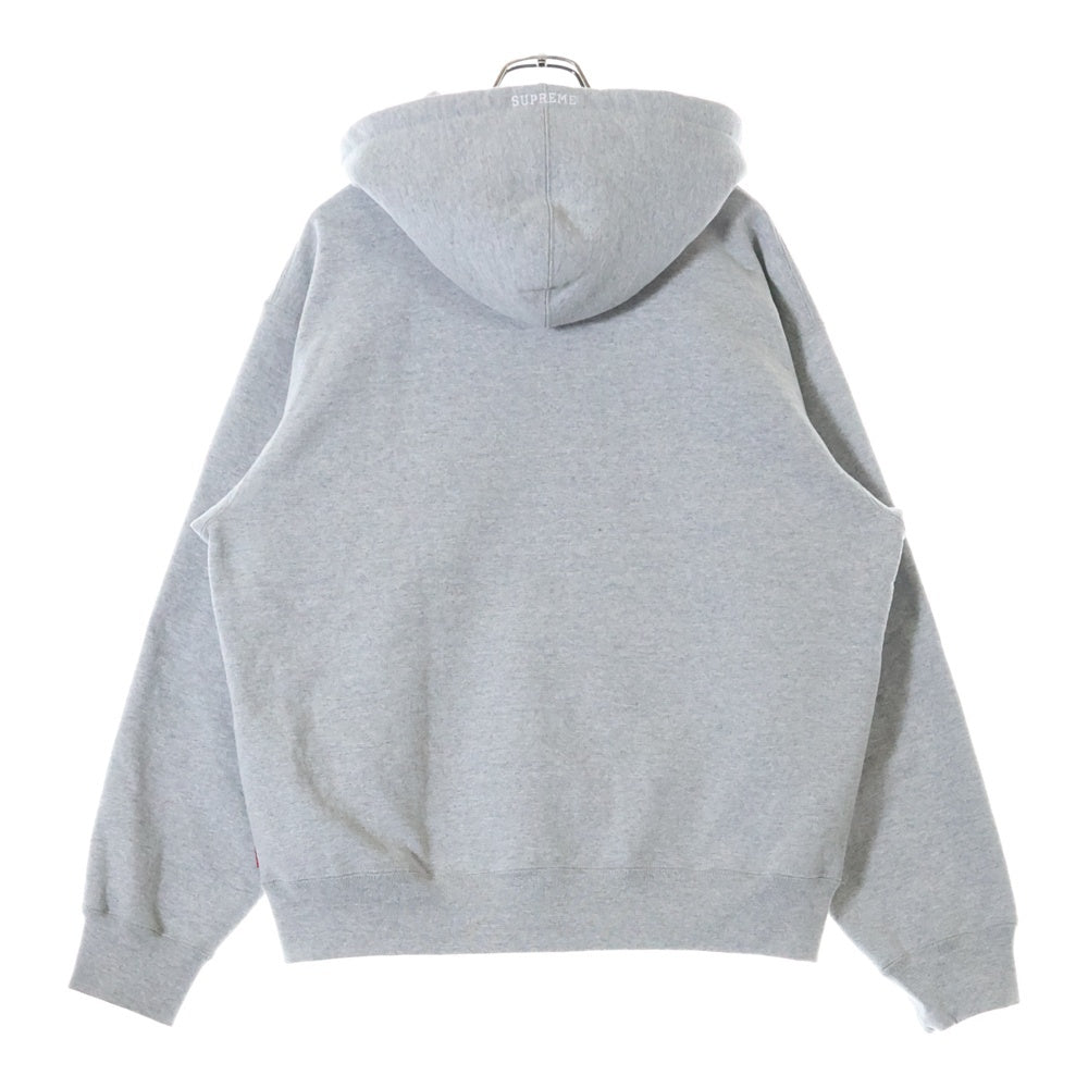 SUPREME(シュプリーム) 23AW S Logo Zip Up Hooded Sweatshirt Sロゴ刺繍 ジップアップ スウェットパーカー フーディー グレー