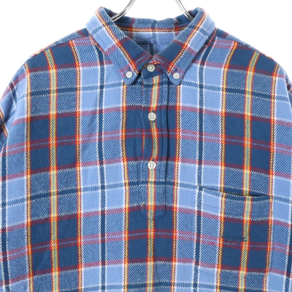 SUPREME(シュプリーム) 23SS Pullover Plaid Flannel Shirt チェック ボタンダウン フランネルシャツ ブルー