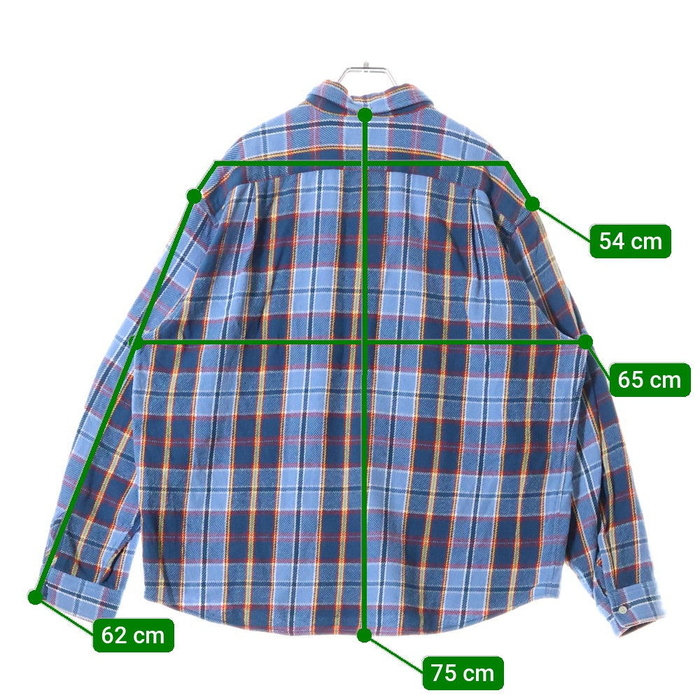 SUPREME(シュプリーム) 23SS Pullover Plaid Flannel Shirt チェック ボタンダウン フランネルシャツ ブルー