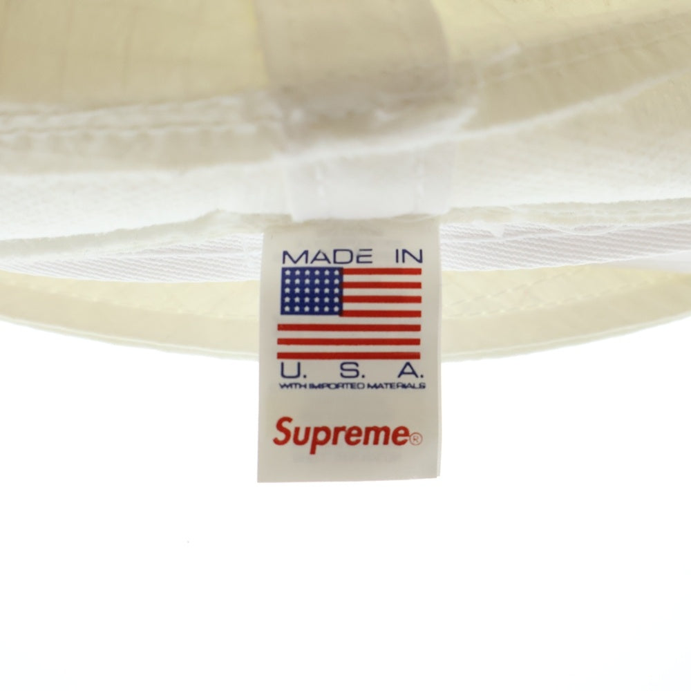 SUPREME(シュプリーム) 23SS Cordura Ripstop Crusher クラシックロゴ コーデュラ リップストップナイロンバケットハット 帽子 ホワイト