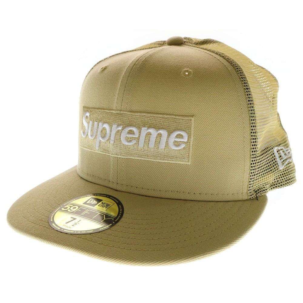SUPREME(シュプリーム) 24SS ×NEW ERA Box Logo Mesh Cap ニューエラ ボックスロゴ メッシュキャップ 帽子 ベージュ