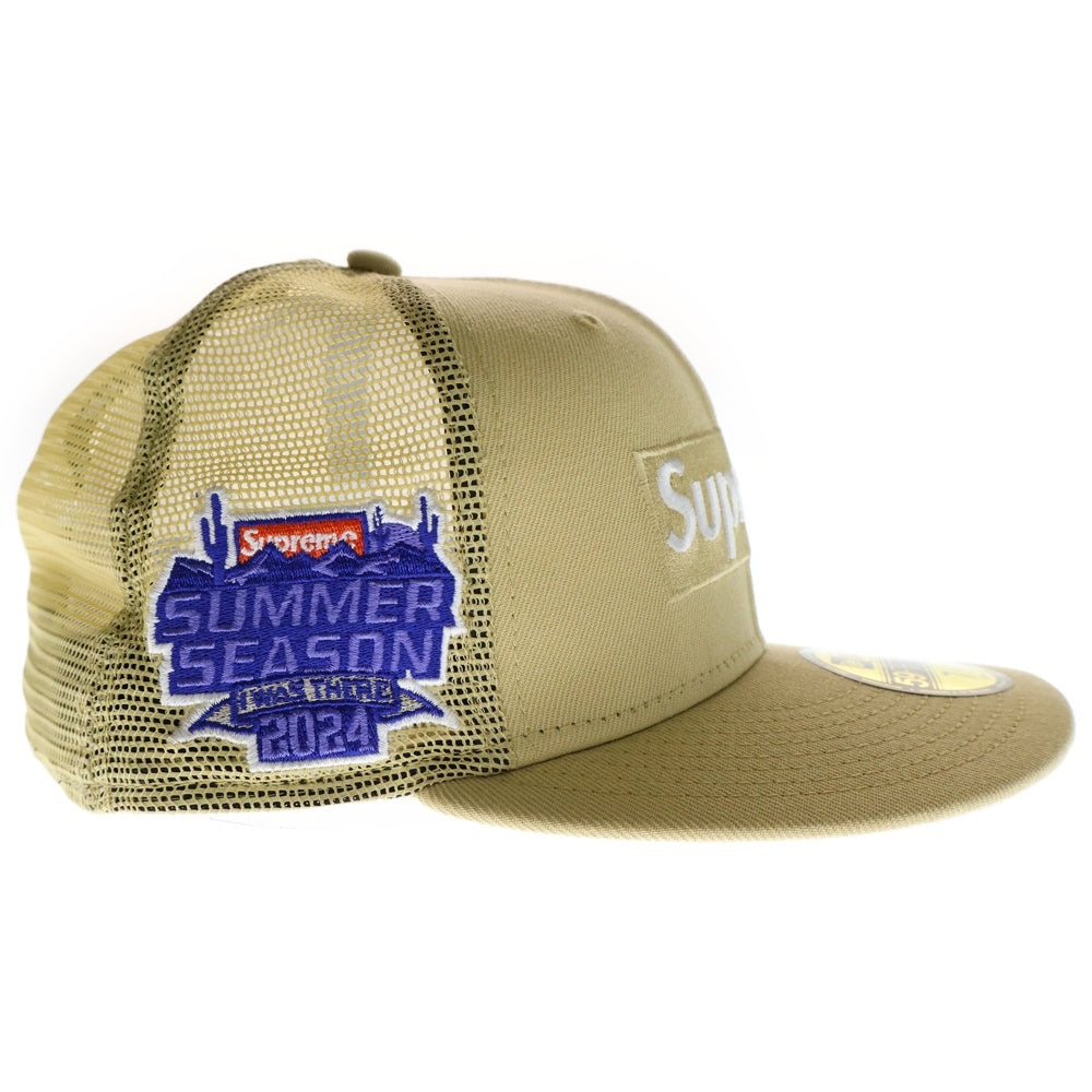 SUPREME(シュプリーム) 24SS ×NEW ERA Box Logo Mesh Cap ニューエラ ボックスロゴ メッシュキャップ 帽子 ベージュ