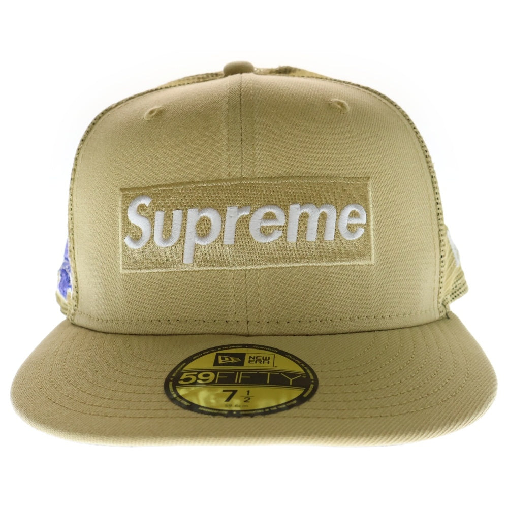 SUPREME(シュプリーム) 24SS ×NEW ERA Box Logo Mesh Cap ニューエラ ボックスロゴ メッシュキャップ 帽子 ベージュ
