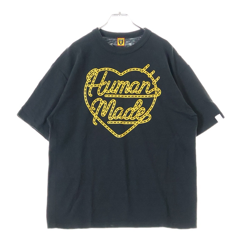 HUMAN MADE(ヒューマンメイド) 23SS GRAPHIC T-SHIRT #1 ハートロゴ プリント クルーネック 半袖Tシャツ カットソー ブラック
