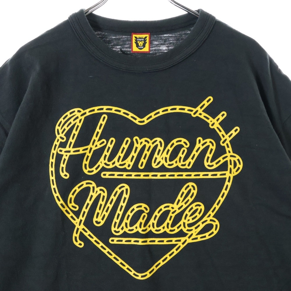HUMAN MADE(ヒューマンメイド) 23SS GRAPHIC T-SHIRT #1 ハートロゴ プリント クルーネック 半袖Tシャツ カットソー ブラック
