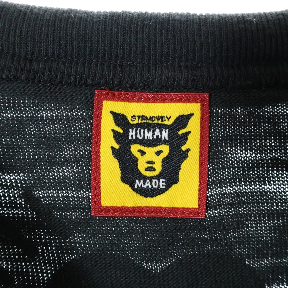 HUMAN MADE(ヒューマンメイド) 23SS GRAPHIC T-SHIRT #1 ハートロゴ プリント クルーネック 半袖Tシャツ カットソー ブラック