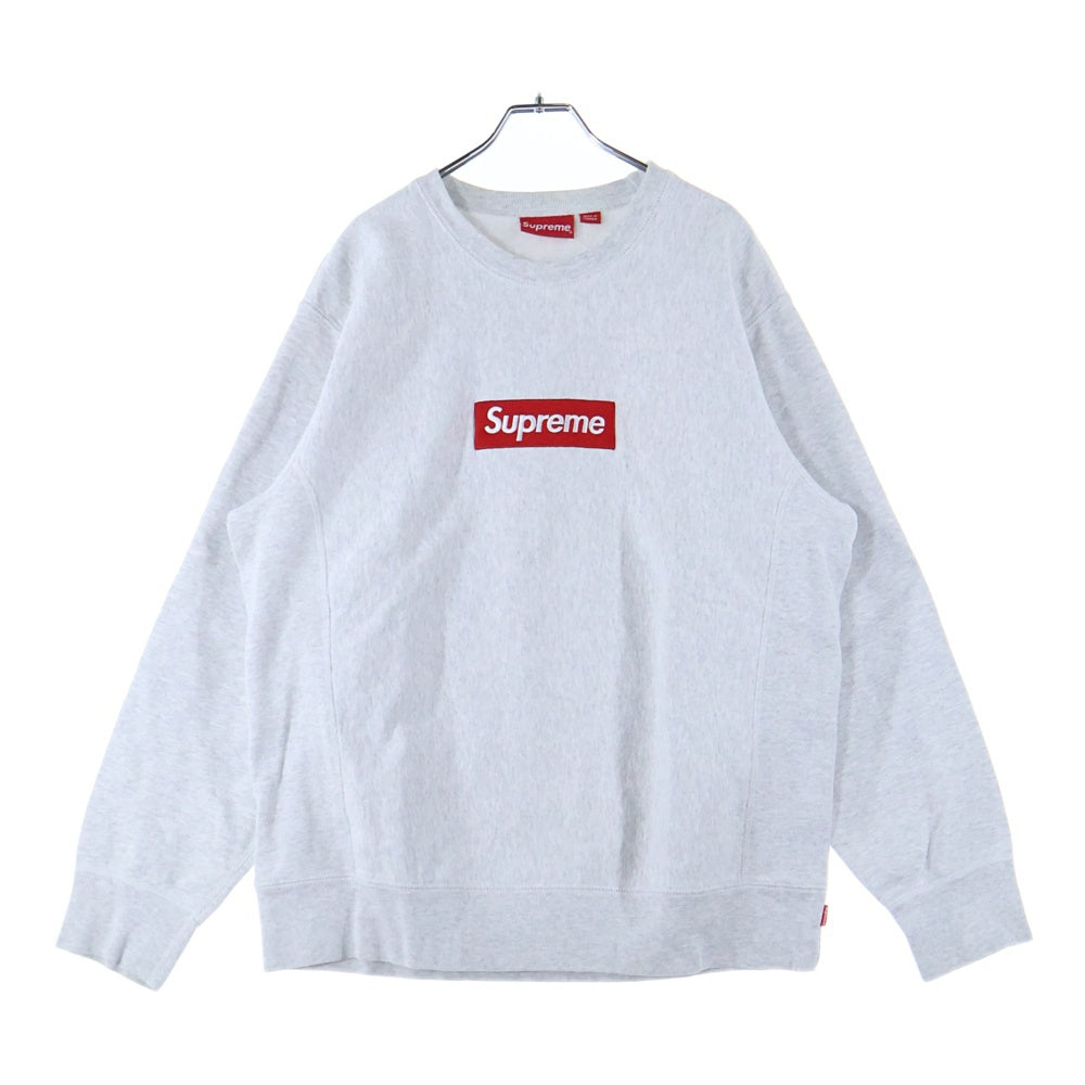 SUPREME(シュプリーム) 18AW Box Logo Crewneck ボックスロゴ クルーネック スウェットトレーナー グレー/レッド