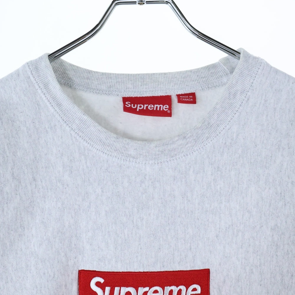 SUPREME(シュプリーム) 18AW Box Logo Crewneck ボックスロゴ クルーネック スウェットトレーナー グレー/レッド