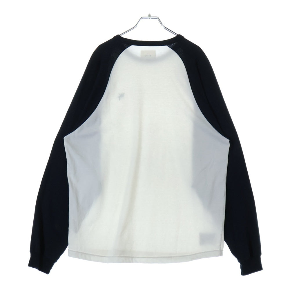 WTAPS(ダブルタップス) 23SS IAN LS CTPL LEAGUE 231ATDT-CSM19 ロゴ刺繍長袖Tシャツ ホワイト/ネイビー