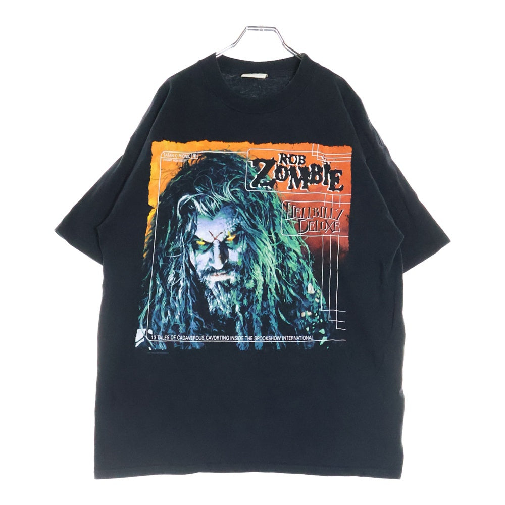 VINTAGE(ヴィンテージ) 90s ROB ZOMBIE HELLBILLY DELUXE TEE ロブゾンビ プリント半袖Tシャツ カットソー ブラック