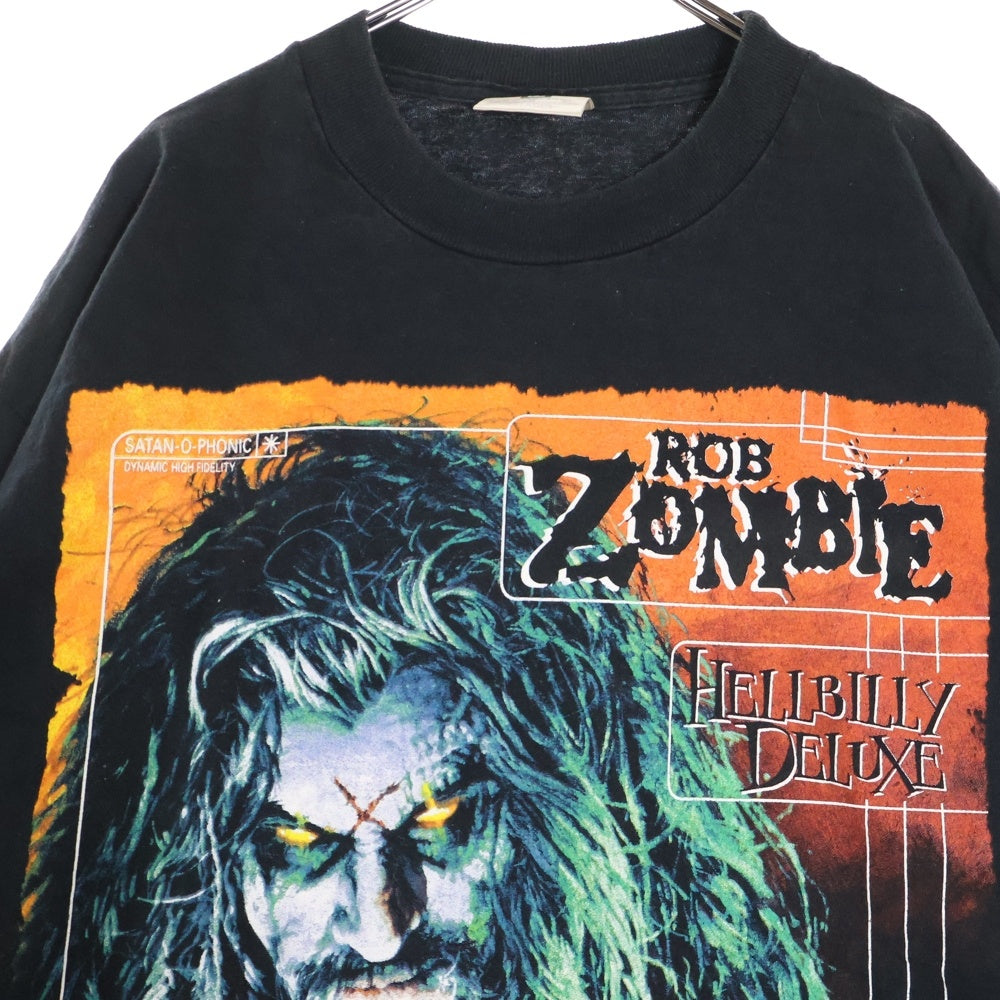 VINTAGE(ヴィンテージ) 90s ROB ZOMBIE HELLBILLY DELUXE TEE ロブゾンビ プリント半袖Tシャツ カットソー ブラック