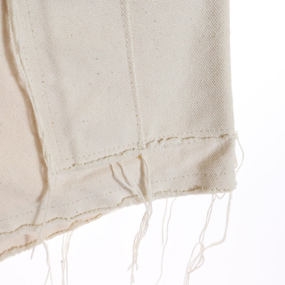 SUGARHILL(シュガーヒル) RAW-EDGE CANVAS CARGO SHORTS サンプル キャンバスカーゴショーツ ハーフパンツ ホワイト