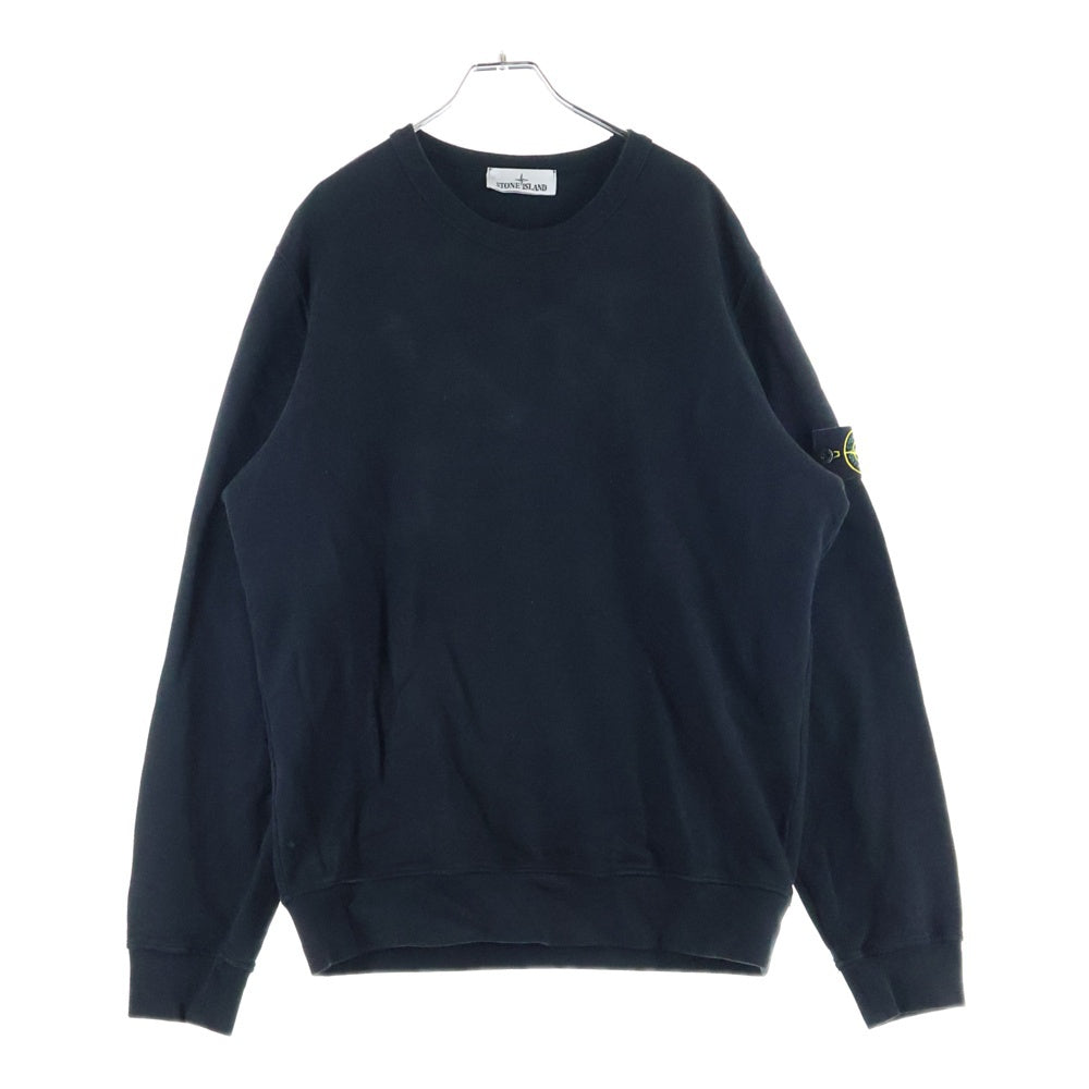 STONE ISLAND(ストーンアイランド) ロゴパッチ クルーネック スウェット トレーナー ブラック 791562420
