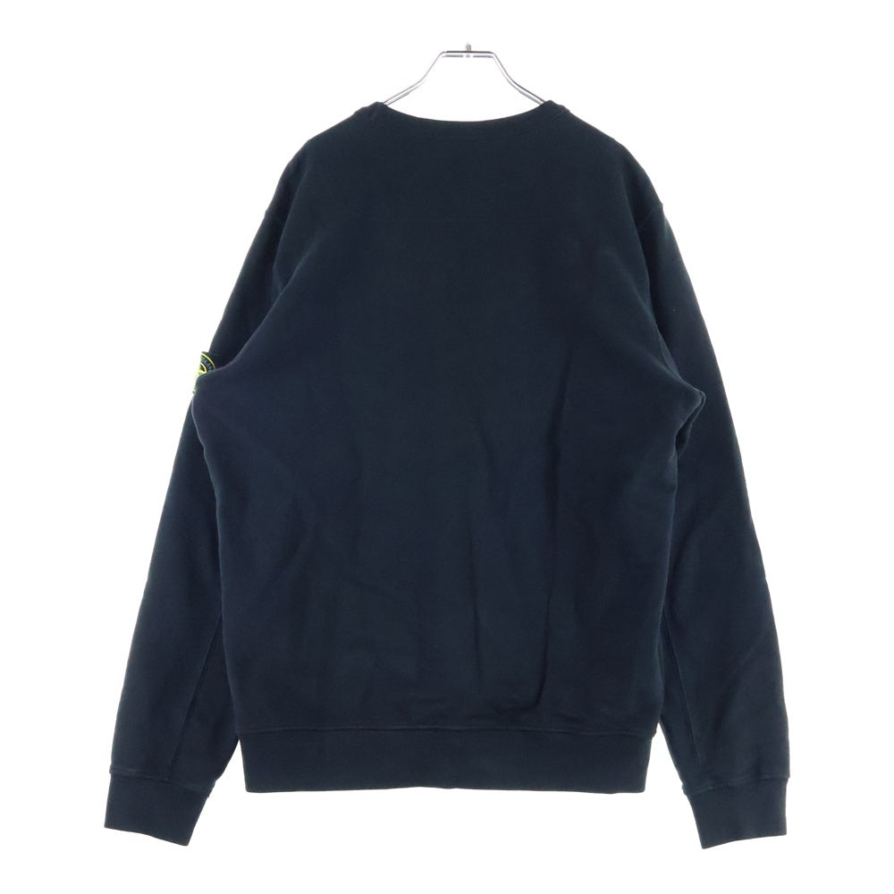 STONE ISLAND(ストーンアイランド) ロゴパッチ クルーネック スウェット トレーナー ブラック 791562420