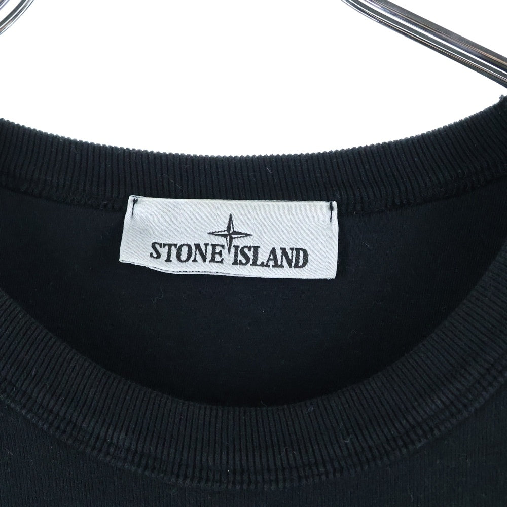 STONE ISLAND(ストーンアイランド) ロゴパッチ クルーネック スウェット トレーナー ブラック 791562420