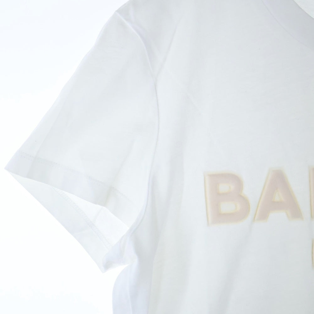 BALMAIN(バルマン) エンボスロゴ クルーネック 半袖Tシャツ カットソー ホワイト