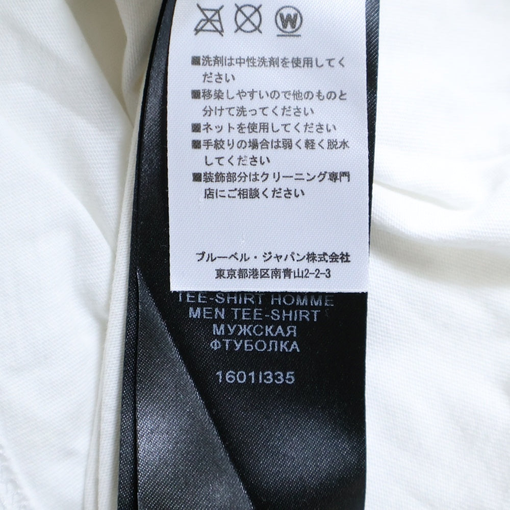 BALMAIN(バルマン) エンボスロゴ クルーネック 半袖Tシャツ カットソー ホワイト