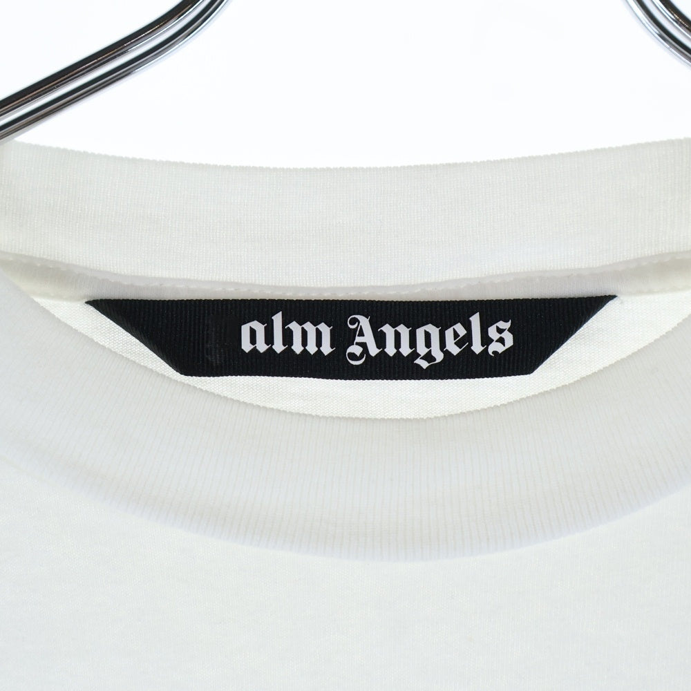 Palm Angels(パームエンジェルス) 21SS BEVERLY HILLS SPRAYED TEE PMAA001S21JER033 ロゴプリント クルーネック 半袖Tシャツ カットソー ホワイト