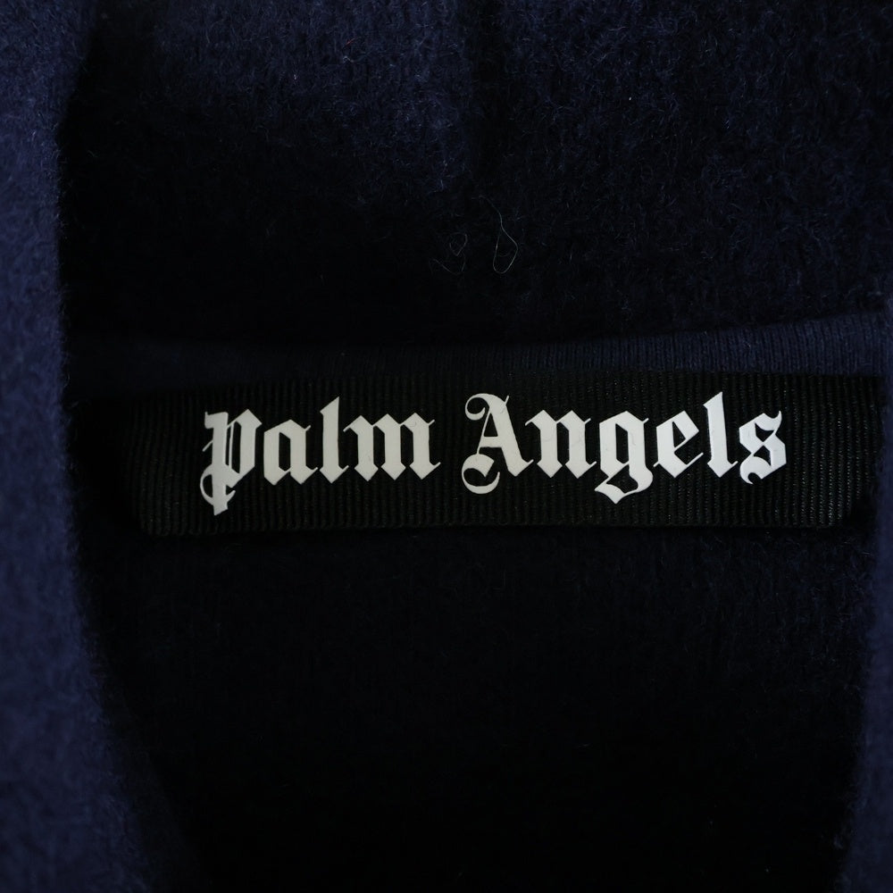 Palm Angels(パームエンジェルス) ニットドローコード ウール フーディ パーカー ネイビー PMHA032E20KNI001
