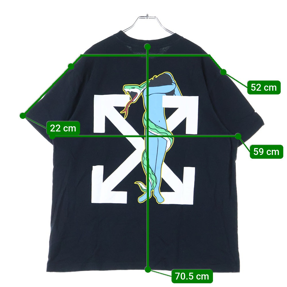 OFF-WHITE(オフホワイト) 21SS ADAM IS EVE S/S OVER TEE OMAA038S21JER014 プリント クルーネック 半袖Tシャツ ブラック