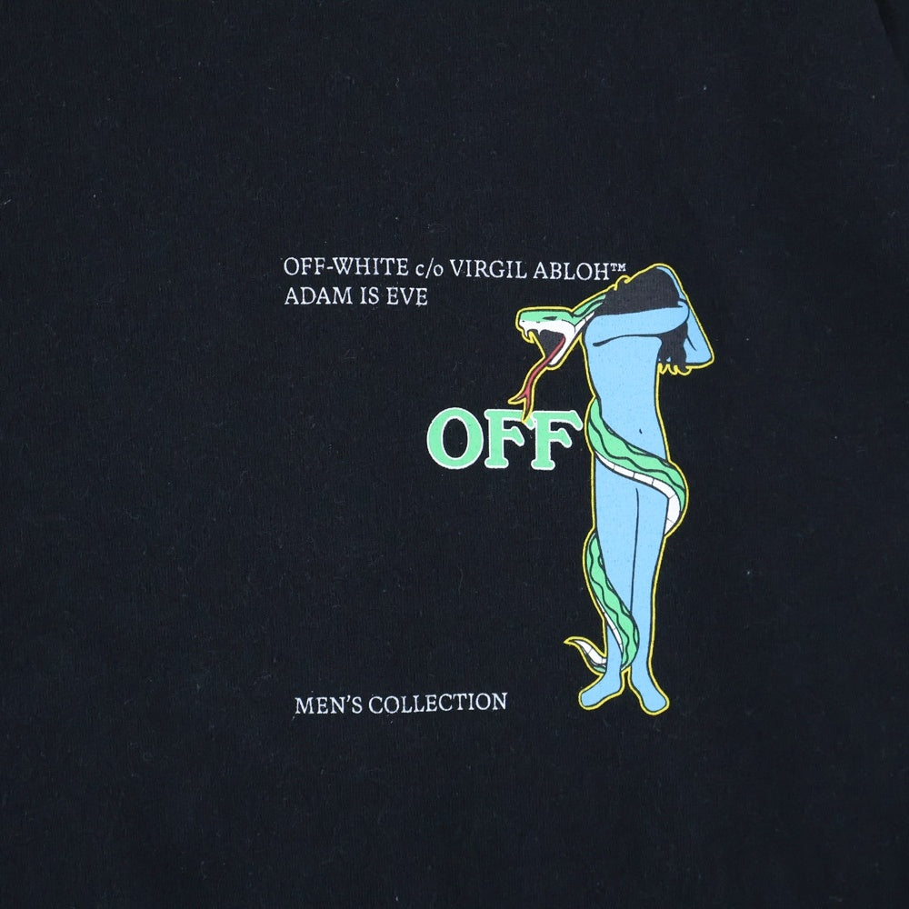 OFF-WHITE(オフホワイト) 21SS ADAM IS EVE S/S OVER TEE OMAA038S21JER014 プリント クルーネック 半袖Tシャツ ブラック