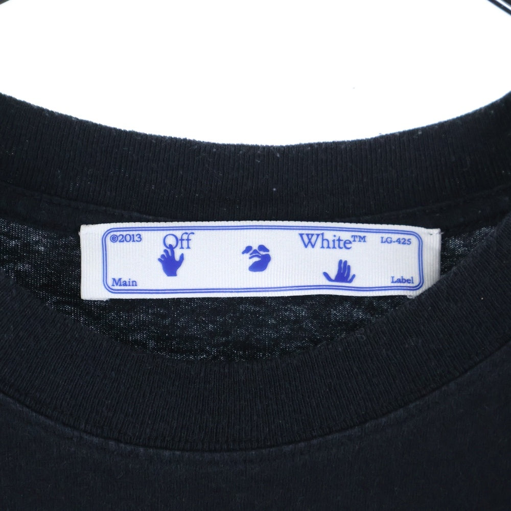OFF-WHITE(オフホワイト) 21SS ADAM IS EVE S/S OVER TEE OMAA038S21JER014 プリント クルーネック 半袖Tシャツ ブラック