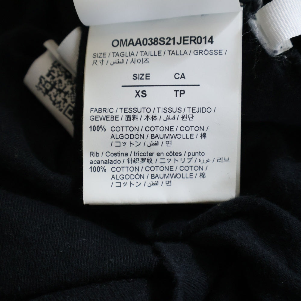 OFF-WHITE(オフホワイト) 21SS ADAM IS EVE S/S OVER TEE OMAA038S21JER014 プリント クルーネック 半袖Tシャツ ブラック