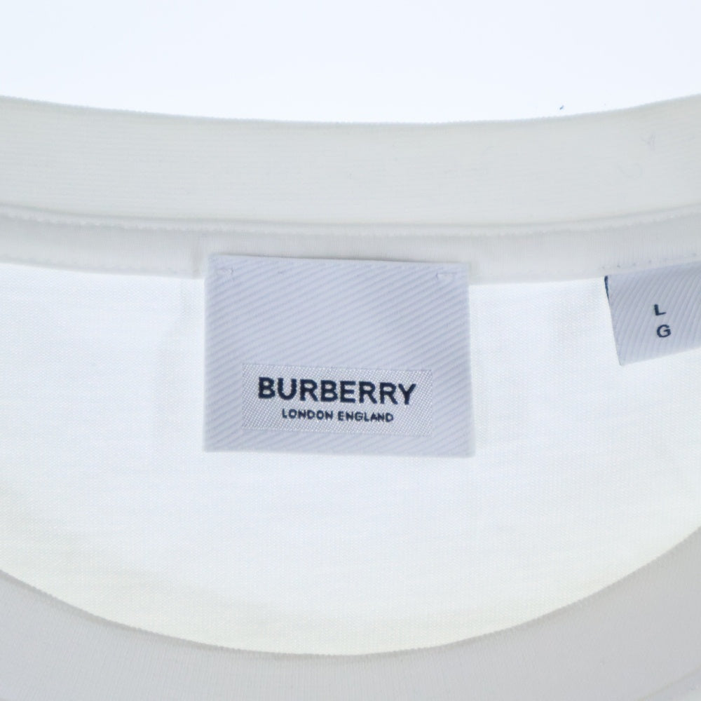 BURBERRY(バーバリー) TBロゴ プリント クルーネック 半袖Tシャツ カットソー ホワイト 8032186