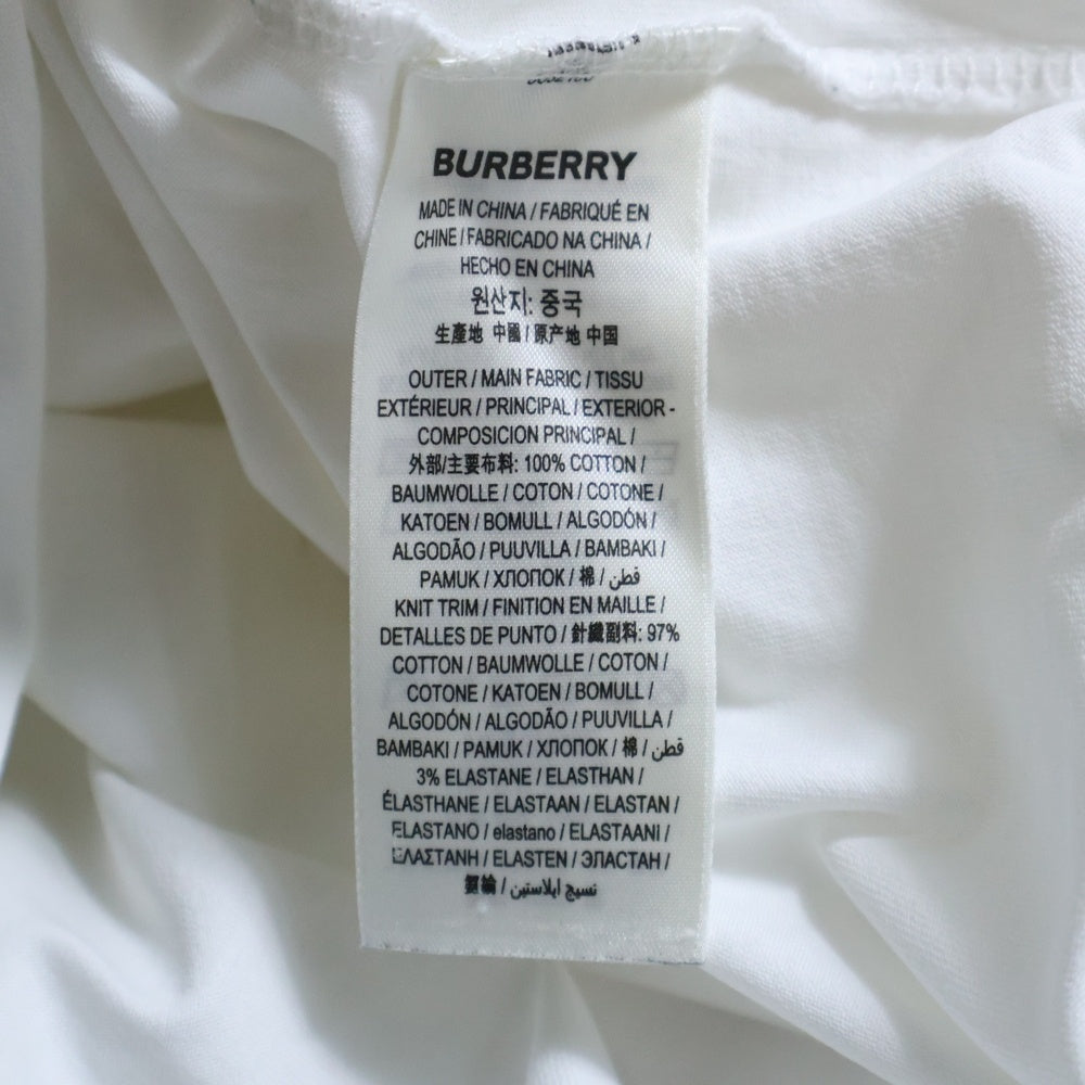 BURBERRY(バーバリー) TBロゴ プリント クルーネック 半袖Tシャツ カットソー ホワイト 8032186