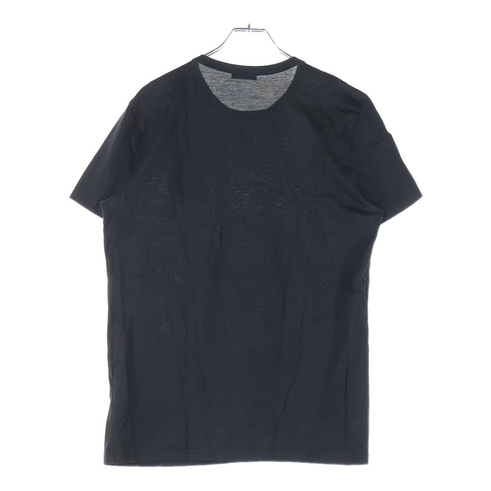 MONCLER(モンクレール) 19AW MAGLIA T-SHIRT フロントロゴ刺繍パッチ クルーネック 半袖Tシャツ カットソー ブラック E20918032500 8390Y