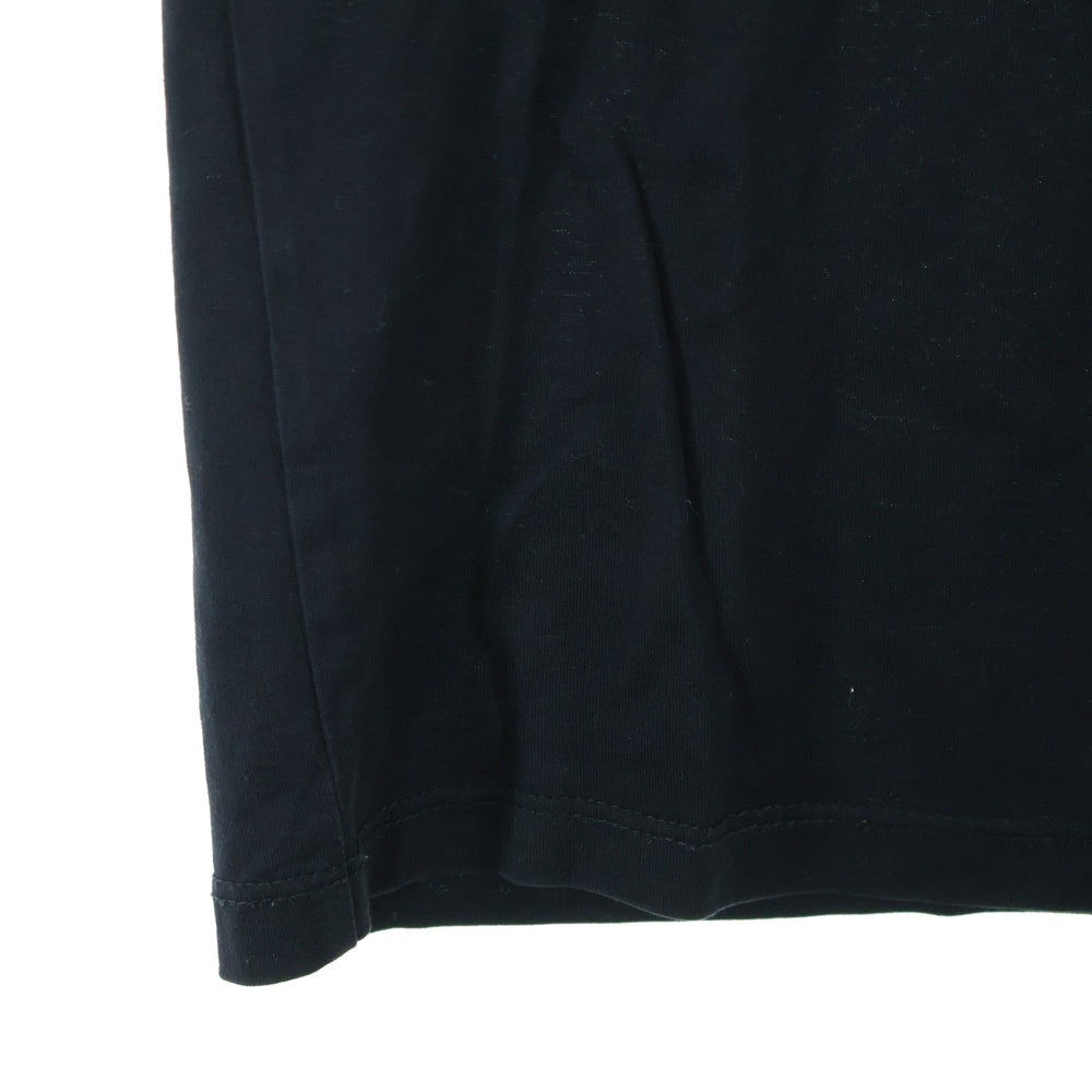 MONCLER(モンクレール) 19AW MAGLIA T-SHIRT フロントロゴ刺繍パッチ クルーネック 半袖Tシャツ カットソー ブラック E20918032500 8390Y