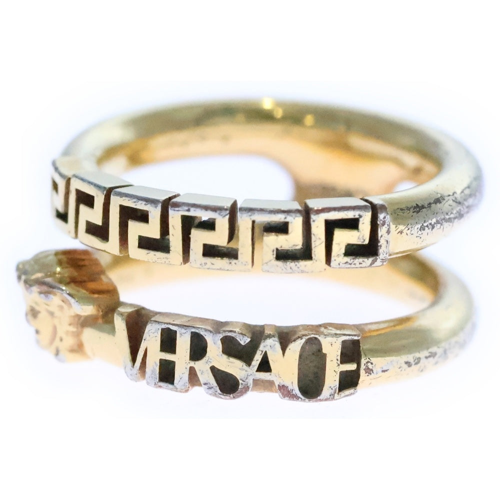 VERSACE(ヴェルサーチ) メデューサ ロゴ ダブルリング ゴールド