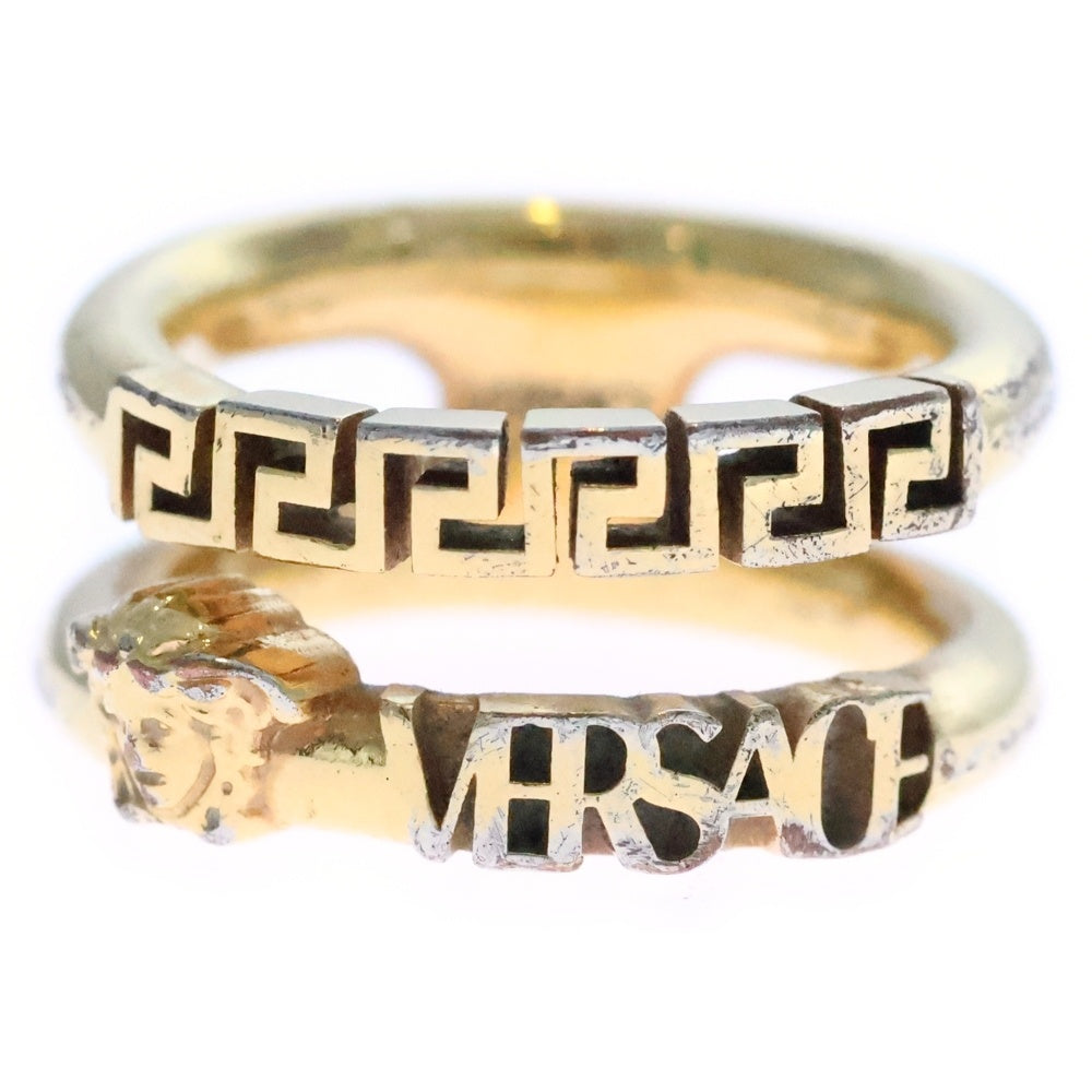 VERSACE(ヴェルサーチ) メデューサ ロゴ ダブルリング ゴールド