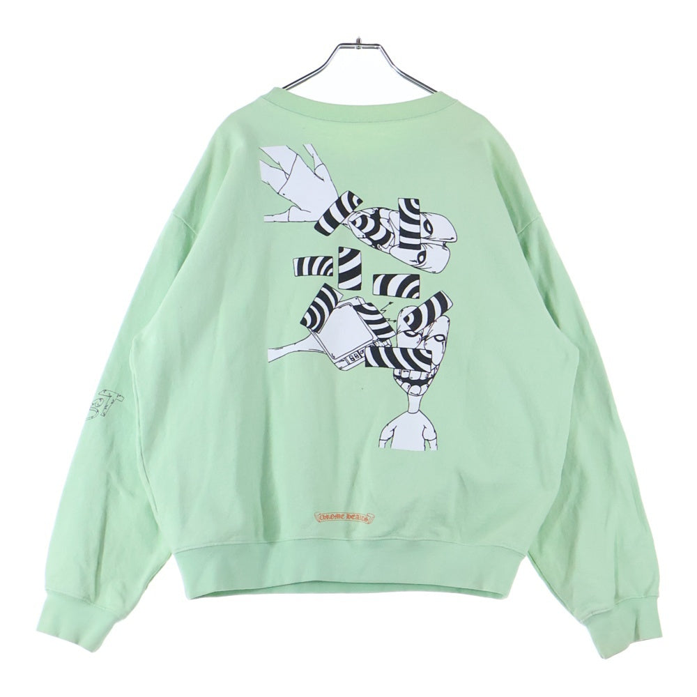 CHROME HEARTS(クロムハーツ) PPO SEAFORM GRN HD SWT MATTY BOY バックプリントクルーネックスウェットトレーナー ライトグリーン