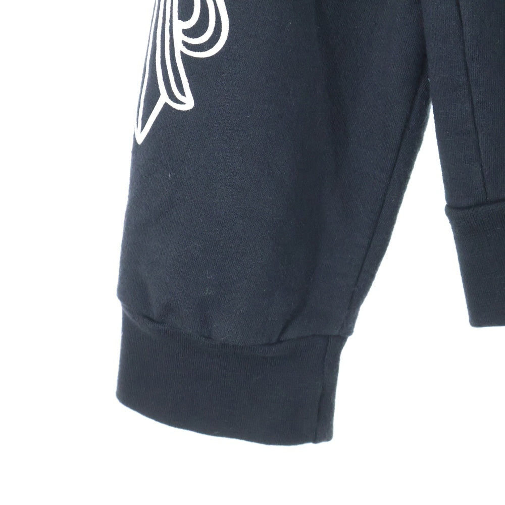 CHROME HEARTS(クロムハーツ) Horseshoe L/S Sweatshirt ホースシュープリント 袖フローラル スウェットトレーナー ブラック