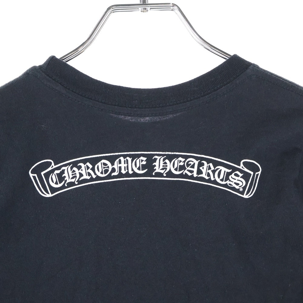 CHROME HEARTS(クロムハーツ) スクロールラベル プリント クルーネック 半袖Tシャツ カットソー ブラック キッズ