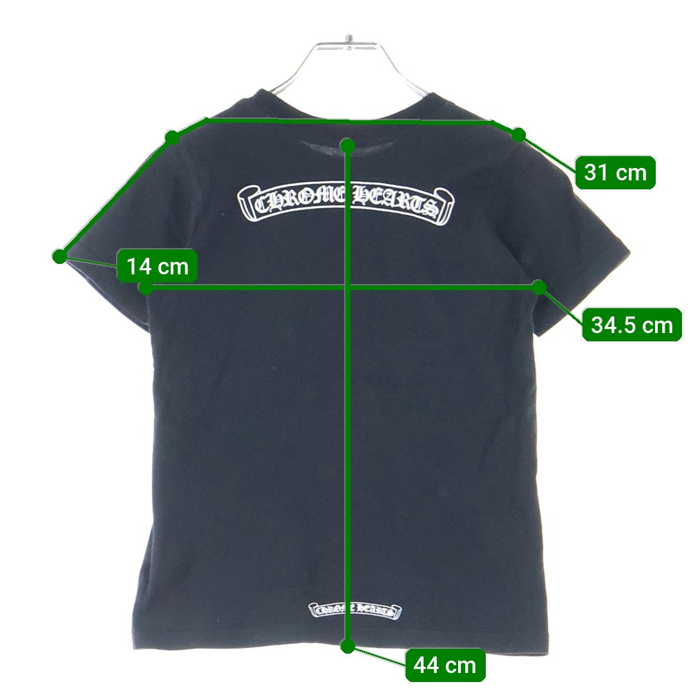 CHROME HEARTS(クロムハーツ) スクロールラベル プリント クルーネック 半袖Tシャツ カットソー ブラック キッズ