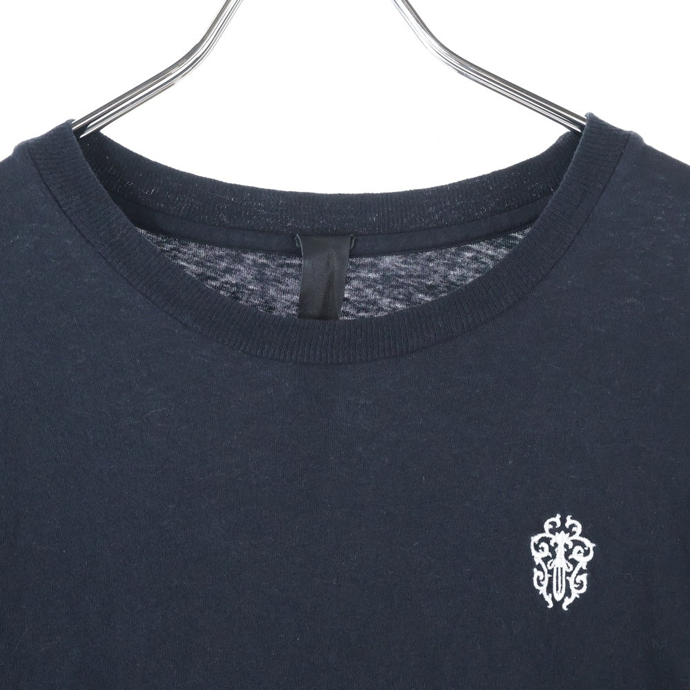 CHROME HEARTS(クロムハーツ) Y NOT ヴァインダガー刺繍 クルーネック 長袖Tシャツ カットソー ブラック
