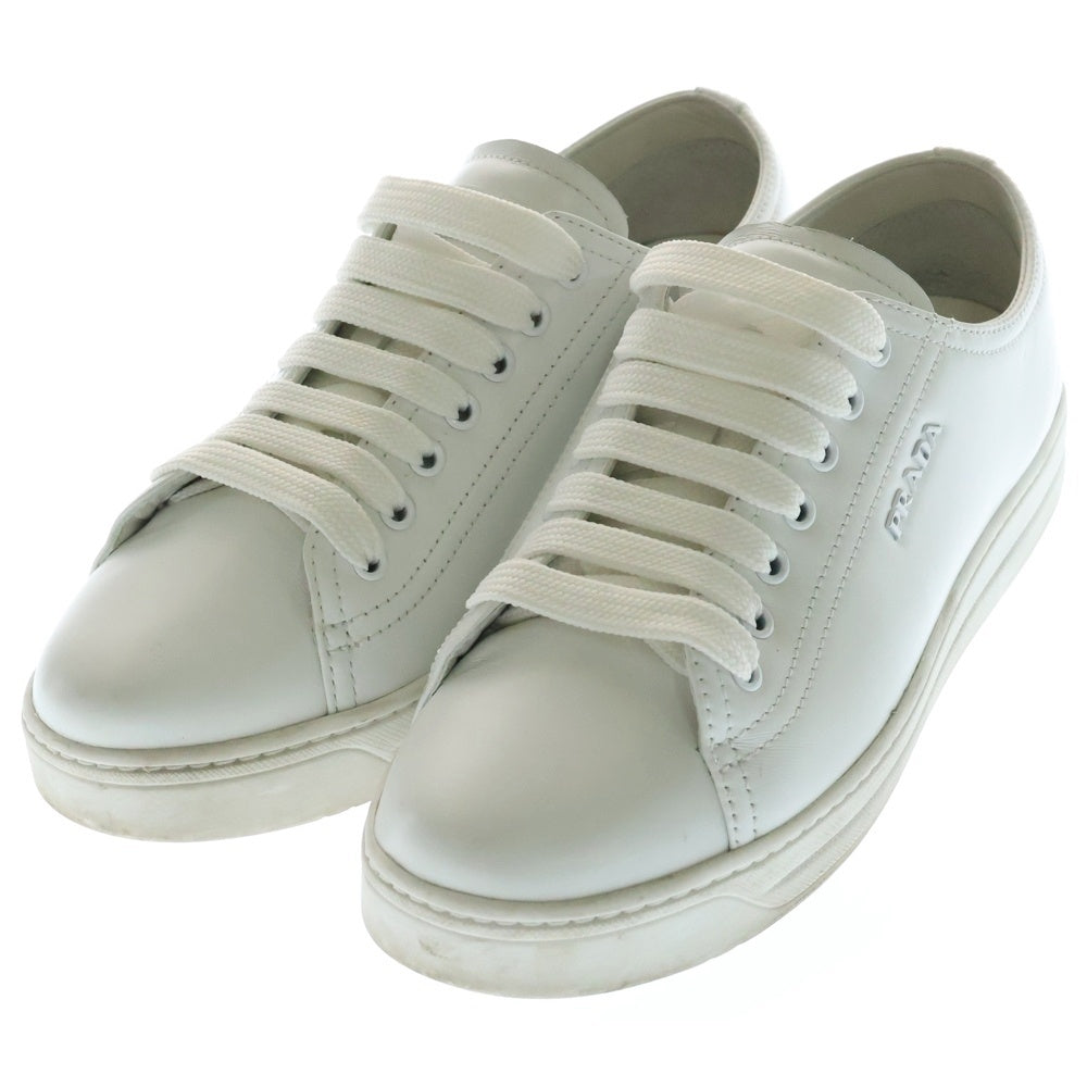 PRADA(プラダ) レザー ローカットスニーカー ホワイト レディース 3E6187