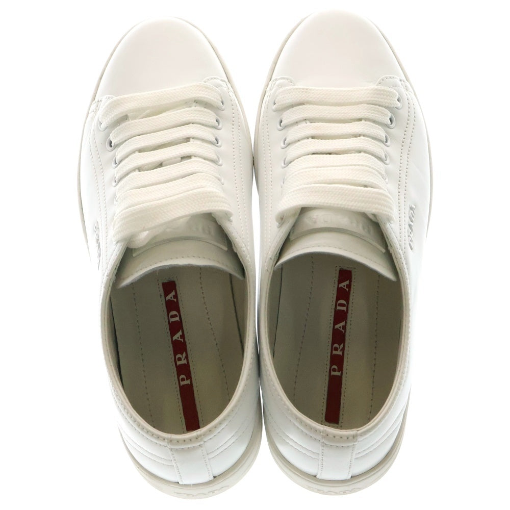 PRADA(プラダ) レザー ローカットスニーカー ホワイト レディース 3E6187