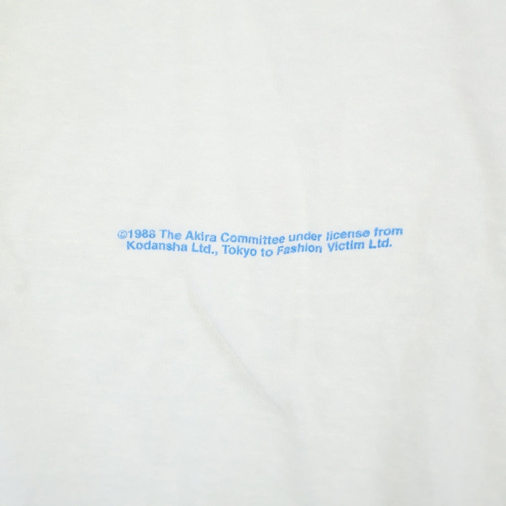 VINTAGE(ヴィンテージ) 80s AKIRA KANEDA BIKE アキラ 金田 バイク 両面プリント 半袖Tシャツ ホワイト
