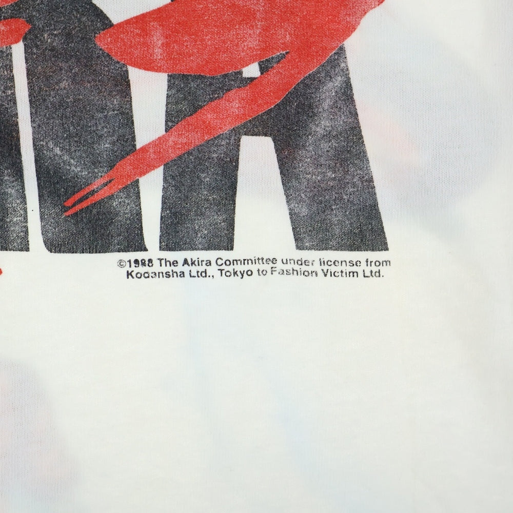 VINTAGE(ヴィンテージ) 80s AKIRA KANEDA BIKE アキラ 金田 バイク 両面プリント 半袖Tシャツ ホワイト