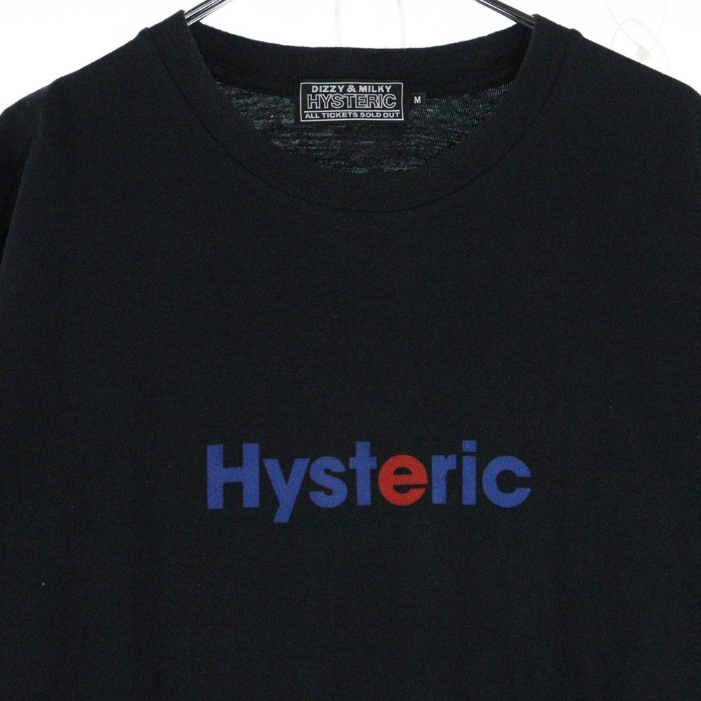 HYSTERIC GLAMOUR(ヒステリックグラマー) METAL HYSTERIC ロゴプリント 半袖Tシャツ カットソー ブラック/ブルー