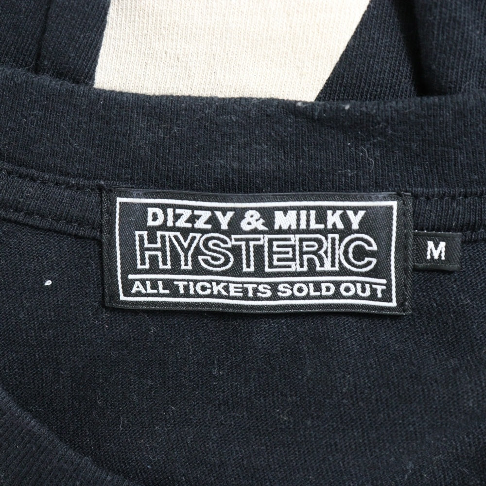 HYSTERIC GLAMOUR(ヒステリックグラマー) METAL HYSTERIC ロゴプリント 半袖Tシャツ カットソー ブラック/ブルー