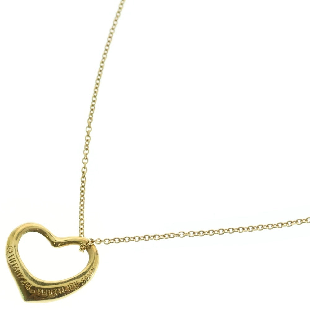 TIFFANY&Co(ティファニー) オープンハート ペンダント 18K エルサペレッティ ネックレス イエローゴールド