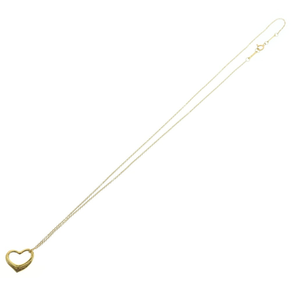 TIFFANY&Co(ティファニー) オープンハート ペンダント 18K エルサペレッティ ネックレス イエローゴールド