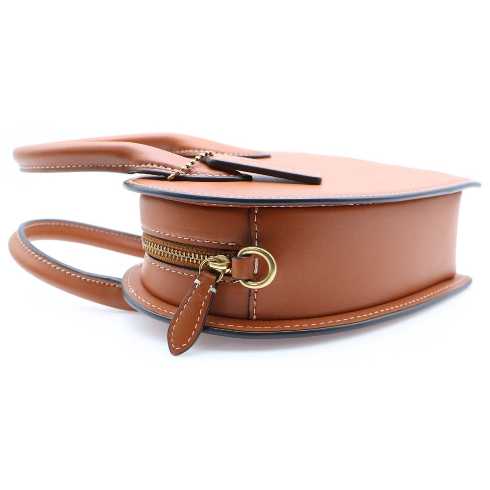 COACH(コーチ) リジェネラティブ レザー ハート 2WAY ハンドバッグ ショルダーバッグ レディース ブラウン