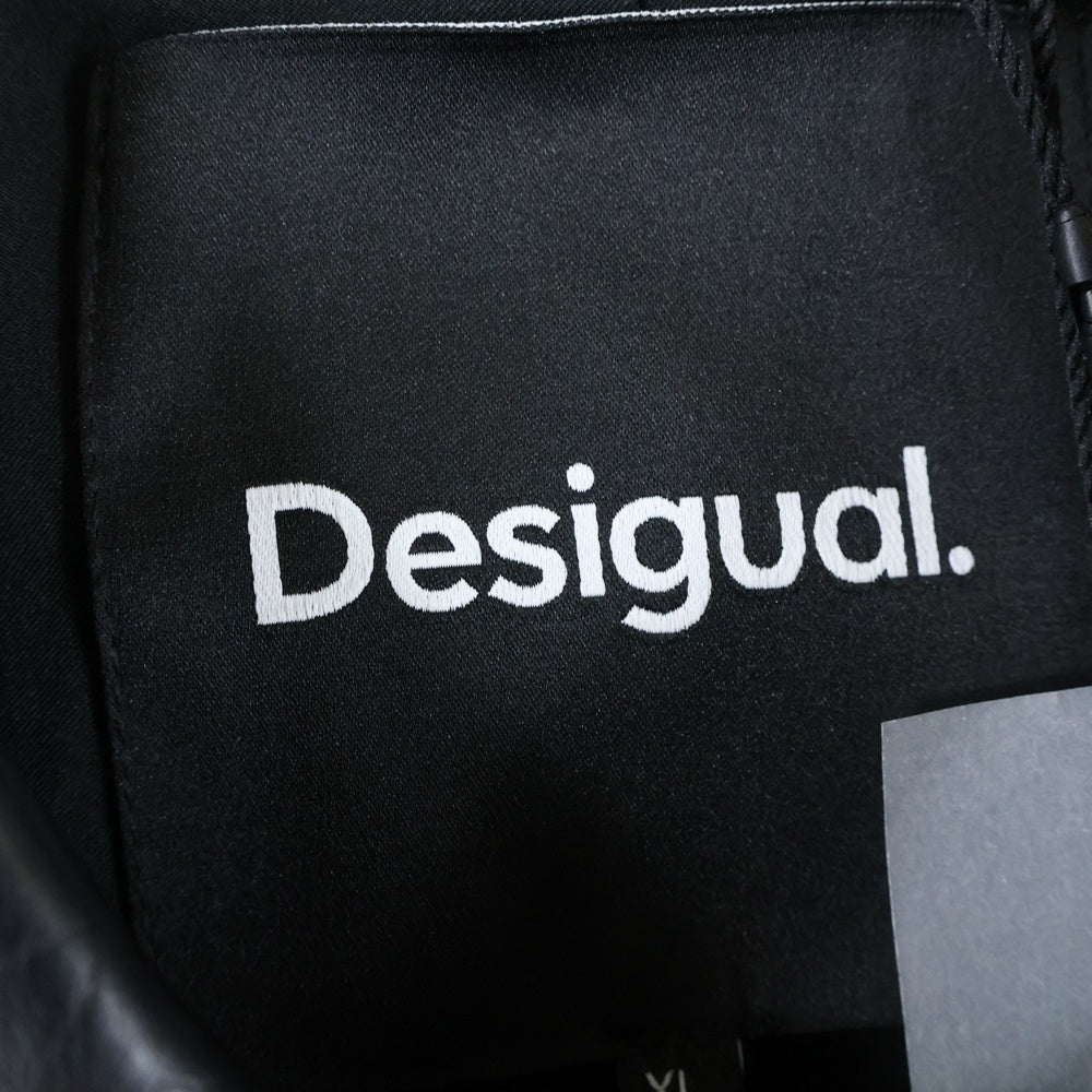 Desigual(デシグアル) フェイクレザー バイカージャケット ブラック レディース 24SWEW25