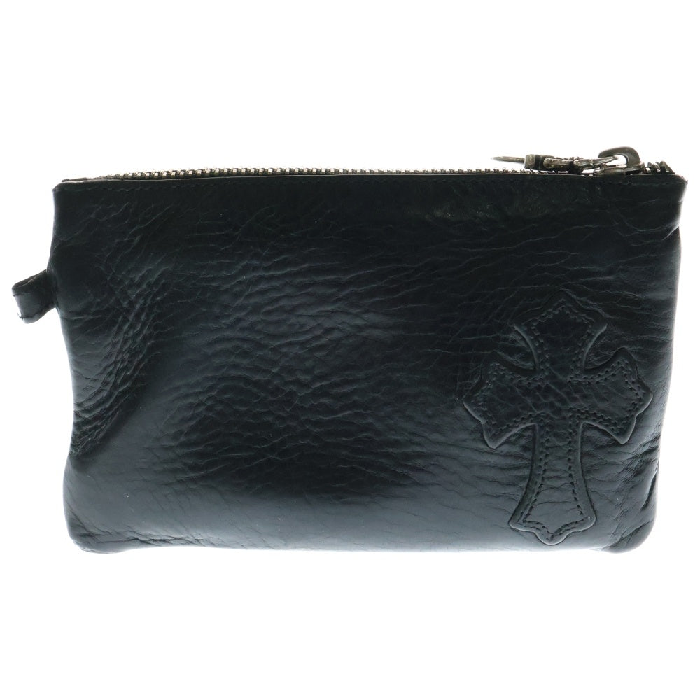 CHROME HEARTS(クロムハーツ) ZPR CHG WRISTLET SML クロスパッチ チェンジパース ダガージップウォレット 財布 ブラック